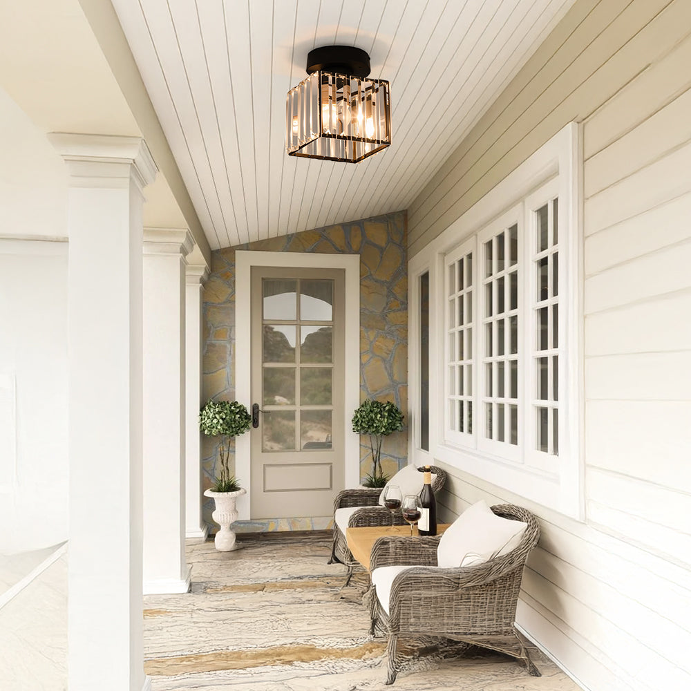 Bravura – Modern flush ceiling lamp – 1-light black design