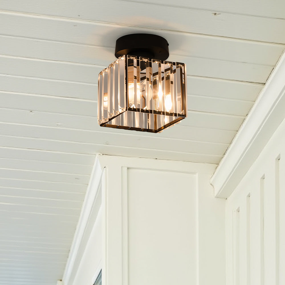 Bravura – Modern flush ceiling lamp – 1-light black design