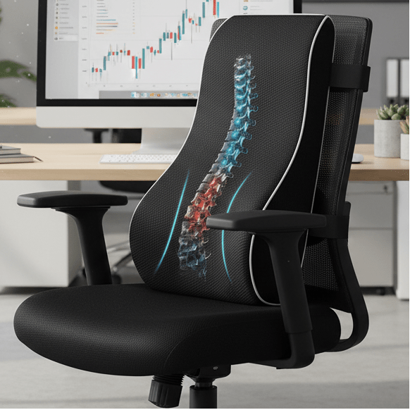 LUMBOREL – Ergonomic Memory Foam Lumbar Cushion for Back Relief Vestragear