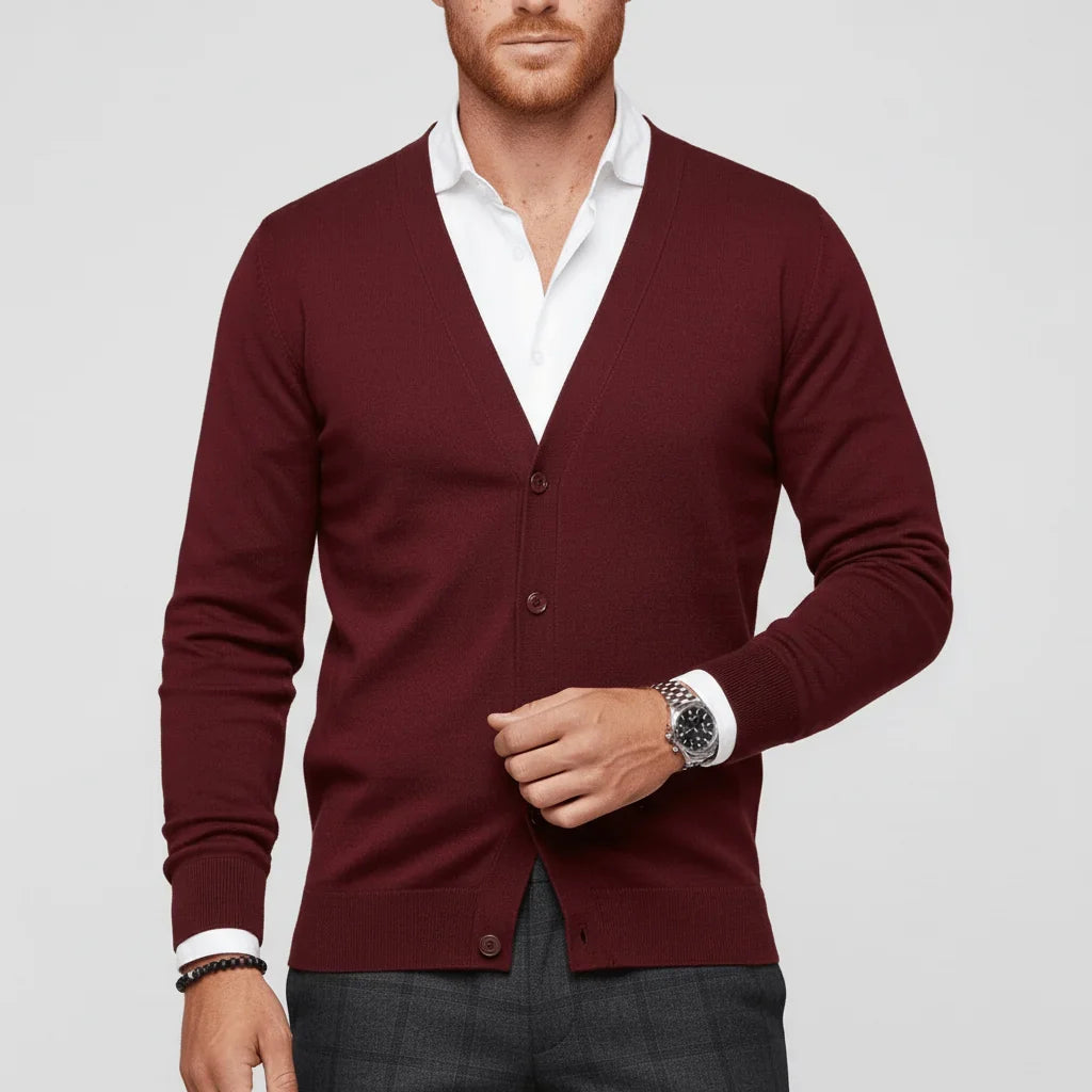 Calvin - Slim-Fit Cardigan with Long Sleeves 0