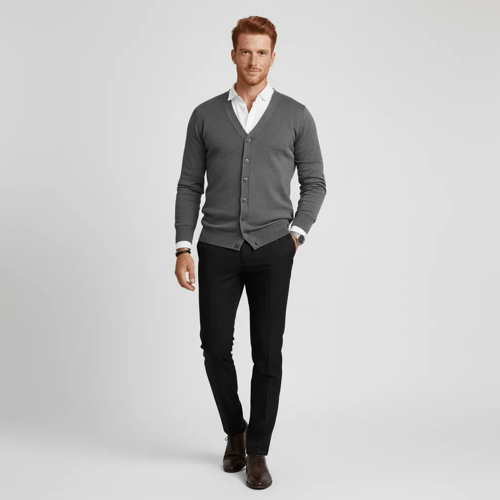 Calvin - Slim-Fit Cardigan with Long Sleeves 11