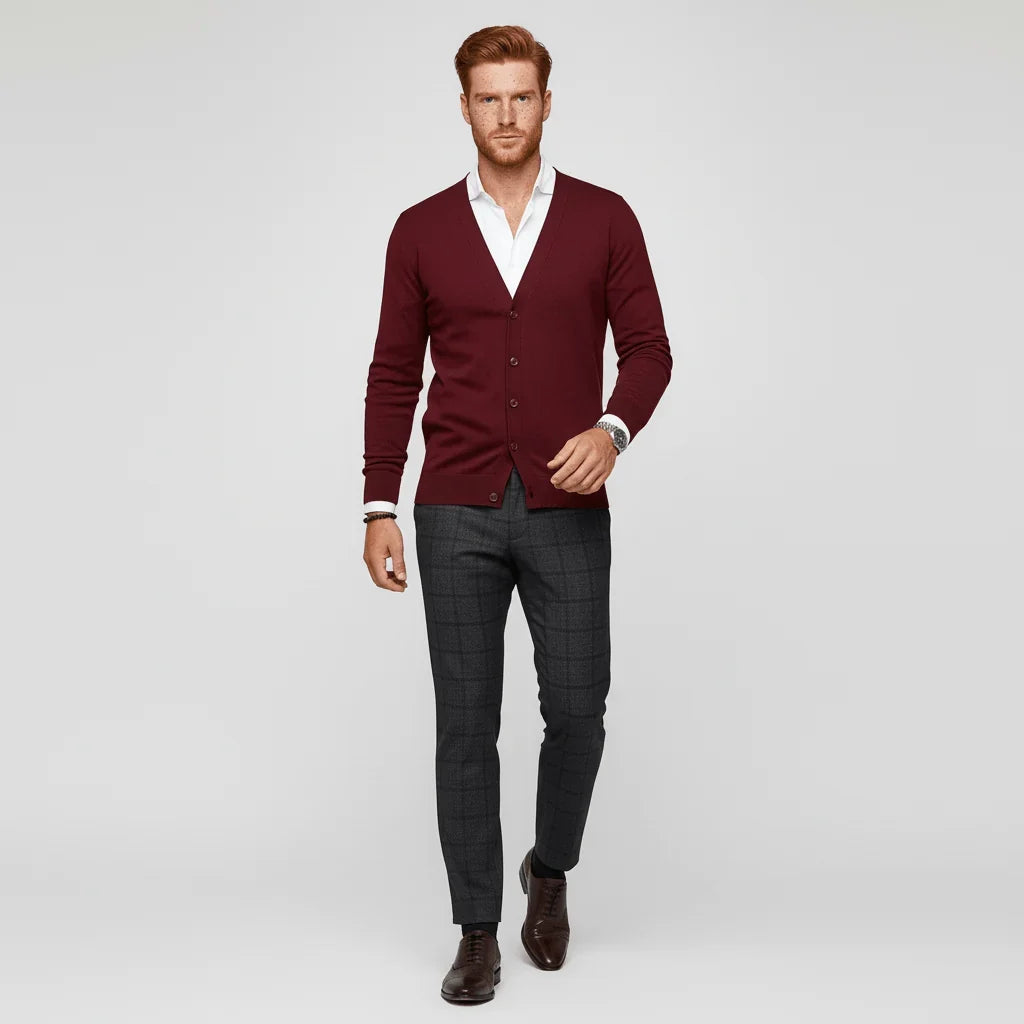 Calvin - Slim-Fit Cardigan with Long Sleeves 2