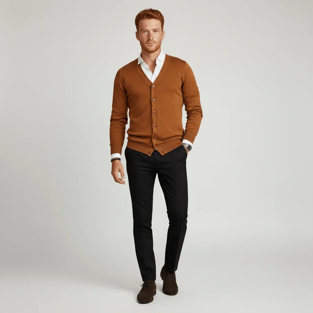 Calvin - Slim-Fit Cardigan with Long Sleeves 4