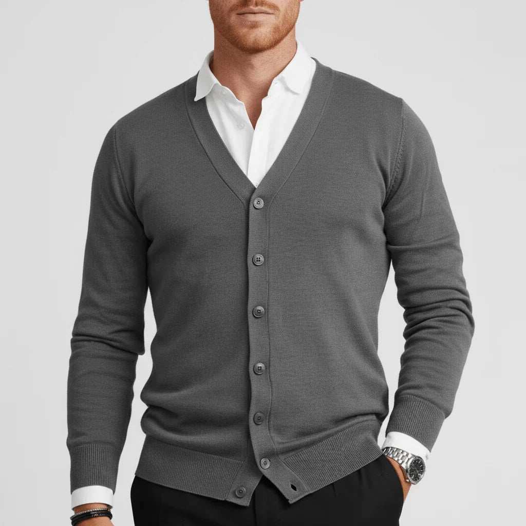 Calvin - Slim-Fit Cardigan with Long Sleeves 9