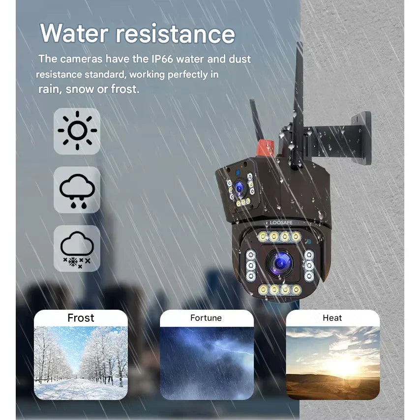 Cámara de seguridade DualGuard 4K – Sen fíos, intelixente e con enerxía solar