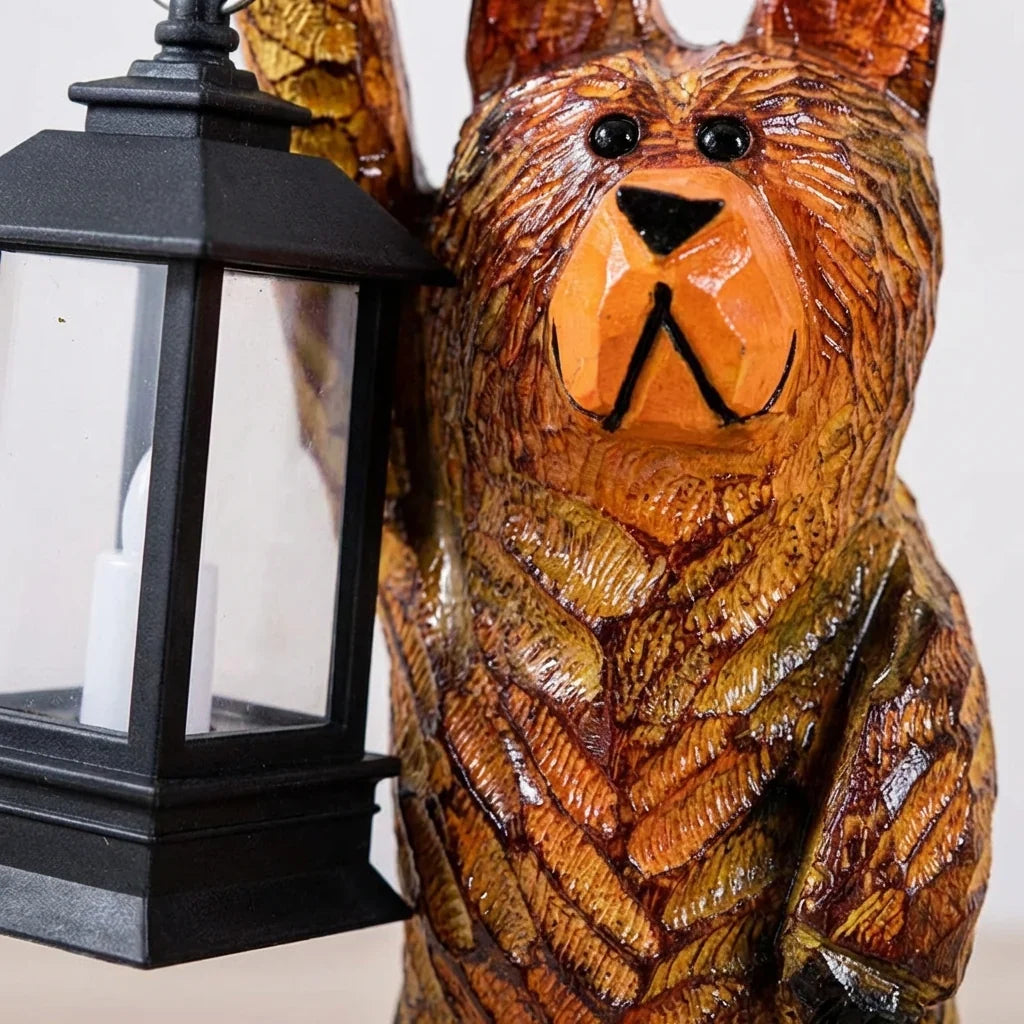 Carved Standing Lantern Statue - Bearlume 2