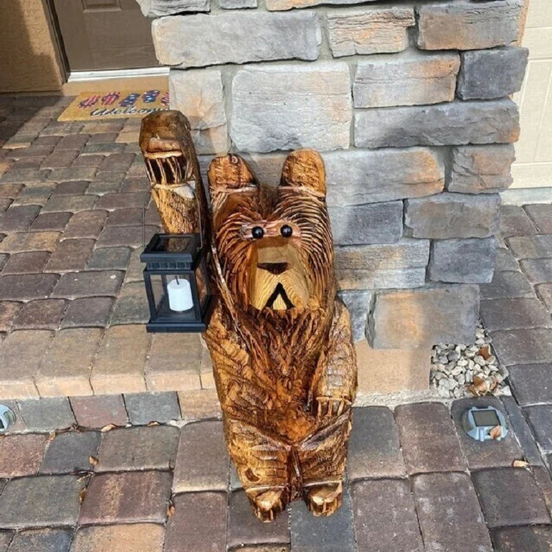 Carved Standing Lantern Statue - Bearlume 6