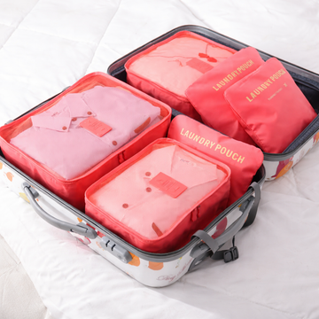 Reis Organizer Set – 6-Delige Opbergkubussen met Ademend Mesh & Ruimtebesparend Ontwerp Vestragear