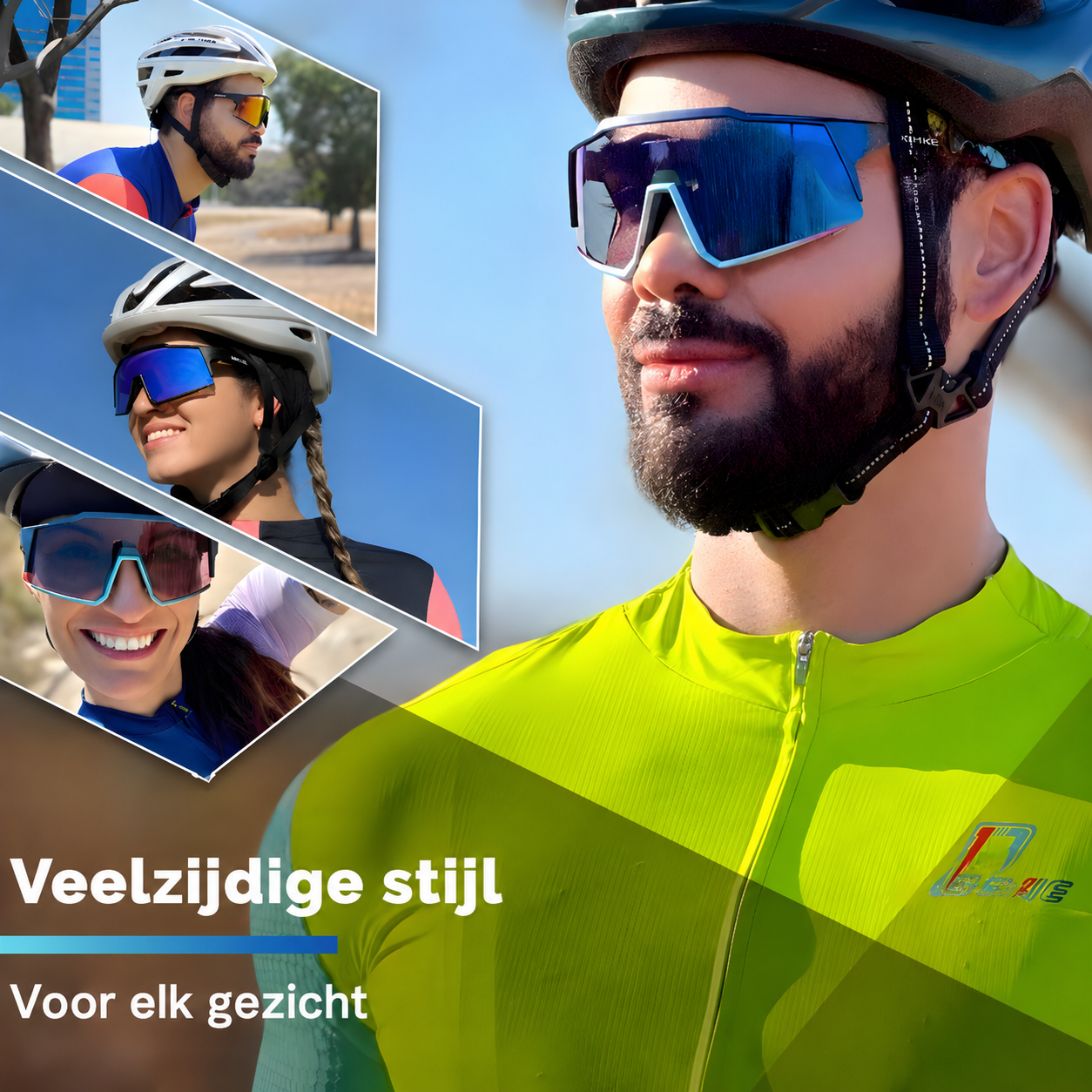 Meekleurende fietsbril – UV400-lenzen met groot gezichtsveld
