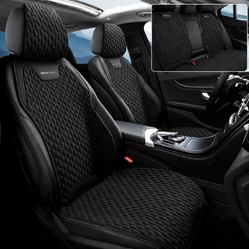 Funda para asiento de coche de lino – Transpirable, antideslizante y ajuste universal