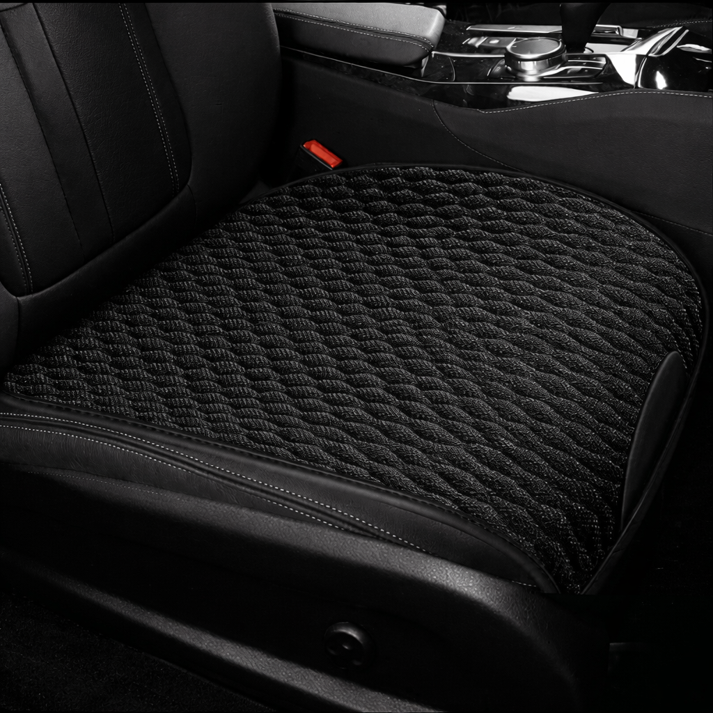 Funda para asiento de coche de lino – Transpirable, antideslizante y ajuste universal