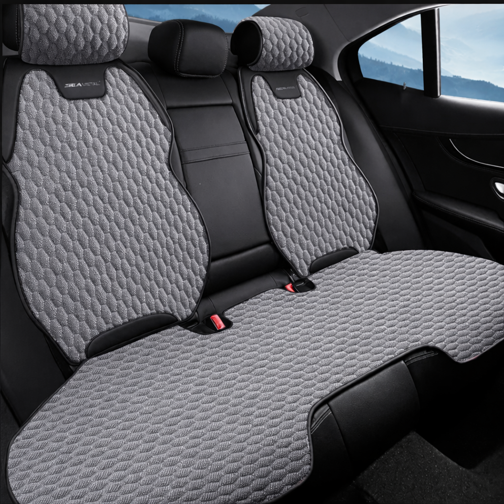 Funda para asiento de coche de lino – Transpirable, antideslizante y ajuste universal