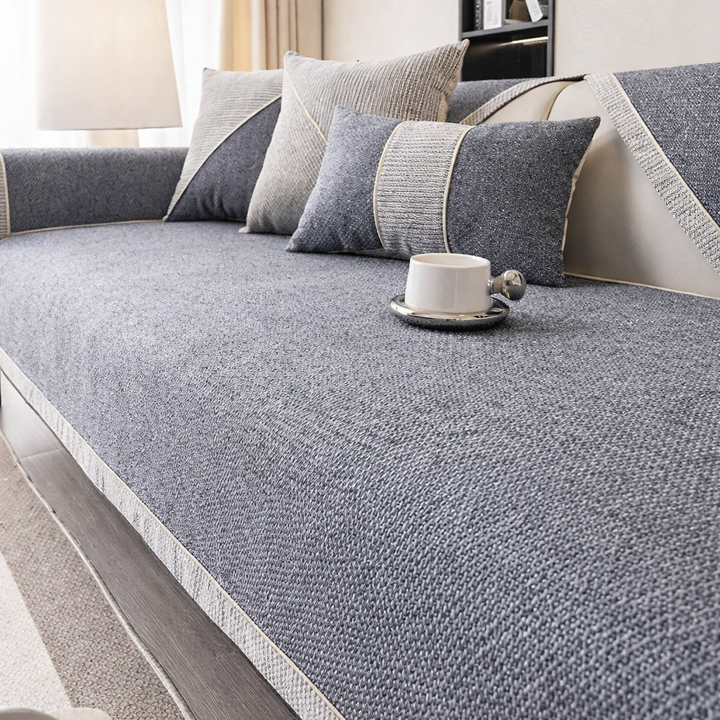 Bankhoes – Gewatteerde Katoenmix met Antislip Onderzijde & Losse Modules