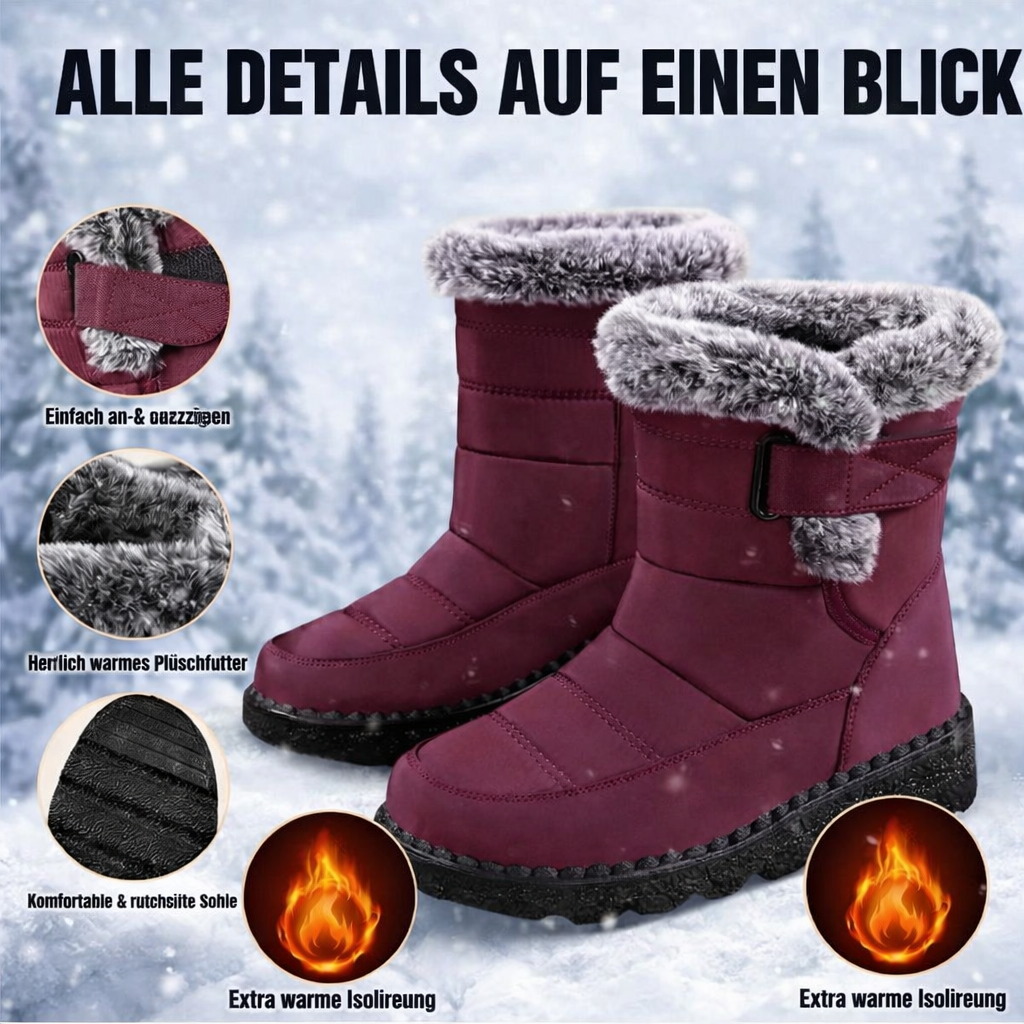 Winter sneeuwlaarzen met warme voering – antislip, waterafstotende enkellaarzen