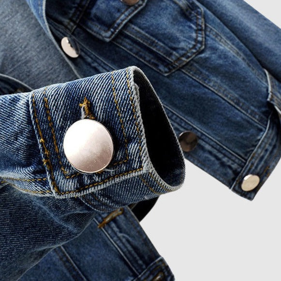 Uni Jas | Chaqueta vaqueira curta para mulleres con detalles clásicos