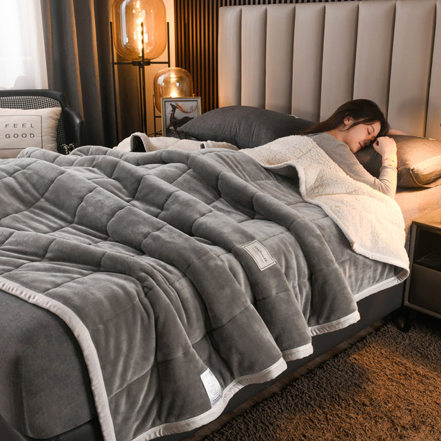 Melzano Ellena Luxe – Manta de forro polar de la de cordeiro quente para días de inverno acolledores