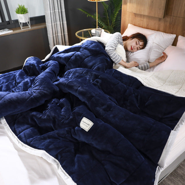 Melzano Ellena Luxe – Manta de forro polar de la de cordeiro quente para días de inverno acolledores