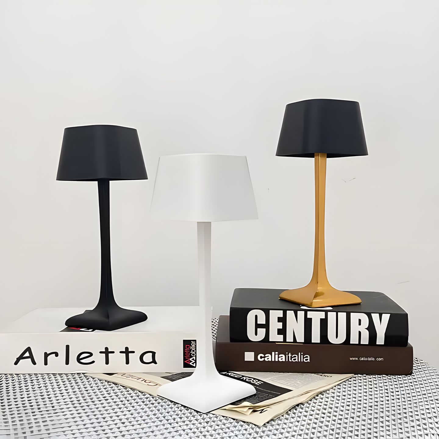 Lumora - Lámpara de mesa moderna sen fíos con función táctil de atenuación