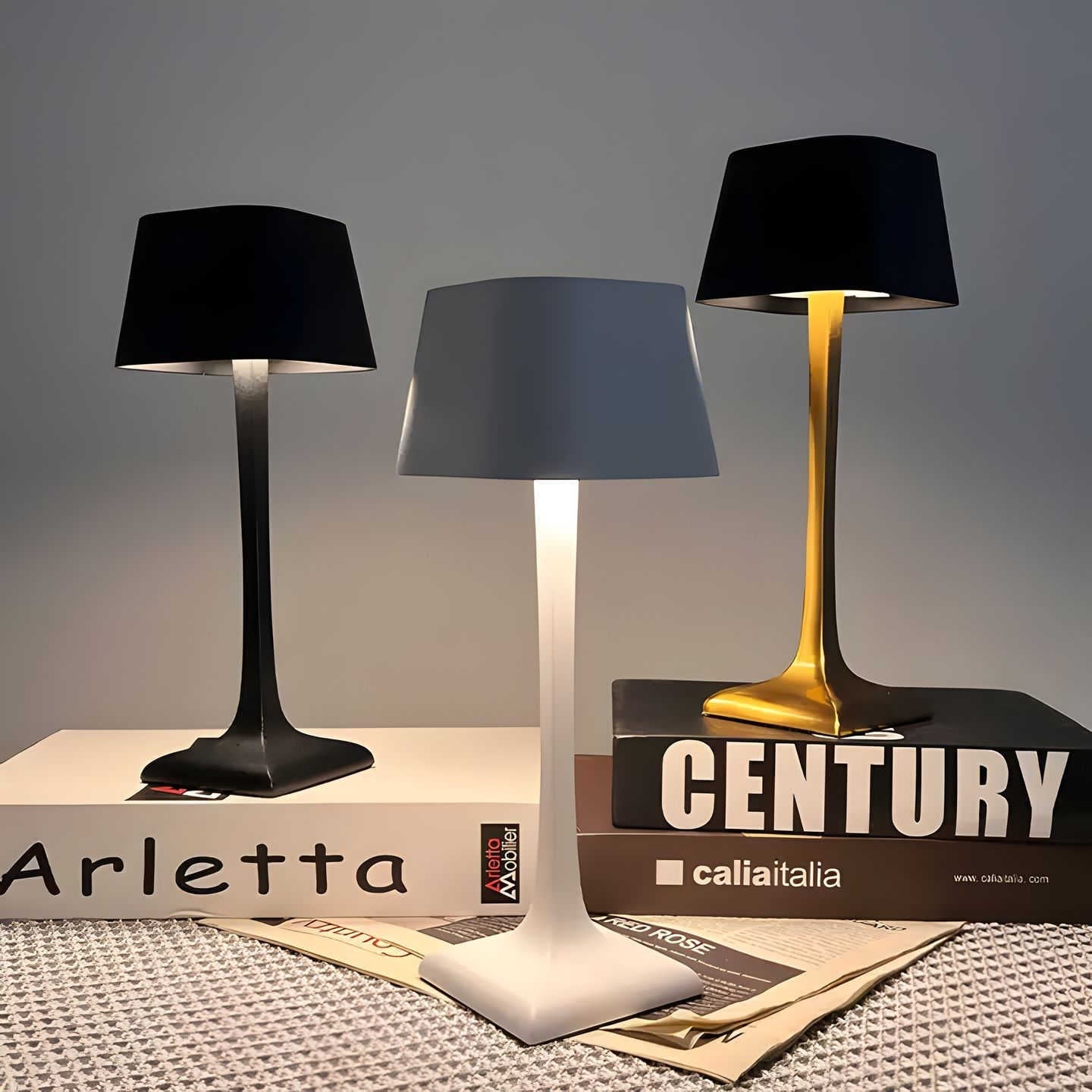 Lumora - Lámpara de mesa moderna sen fíos con función táctil de atenuación