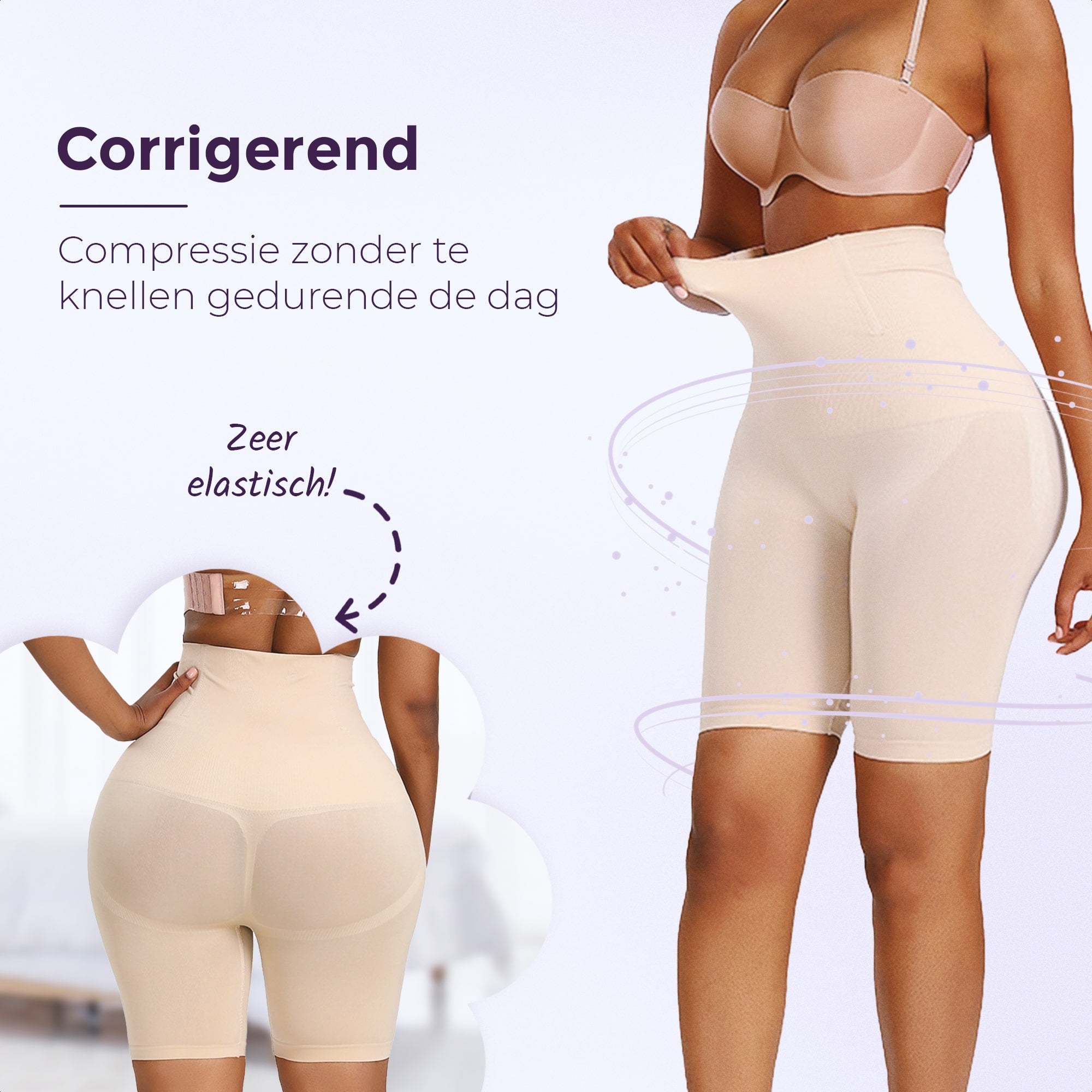 Shapetape – Shorts correctors amb cintura alta, sense costures – Roba interior femenina per a ús diari