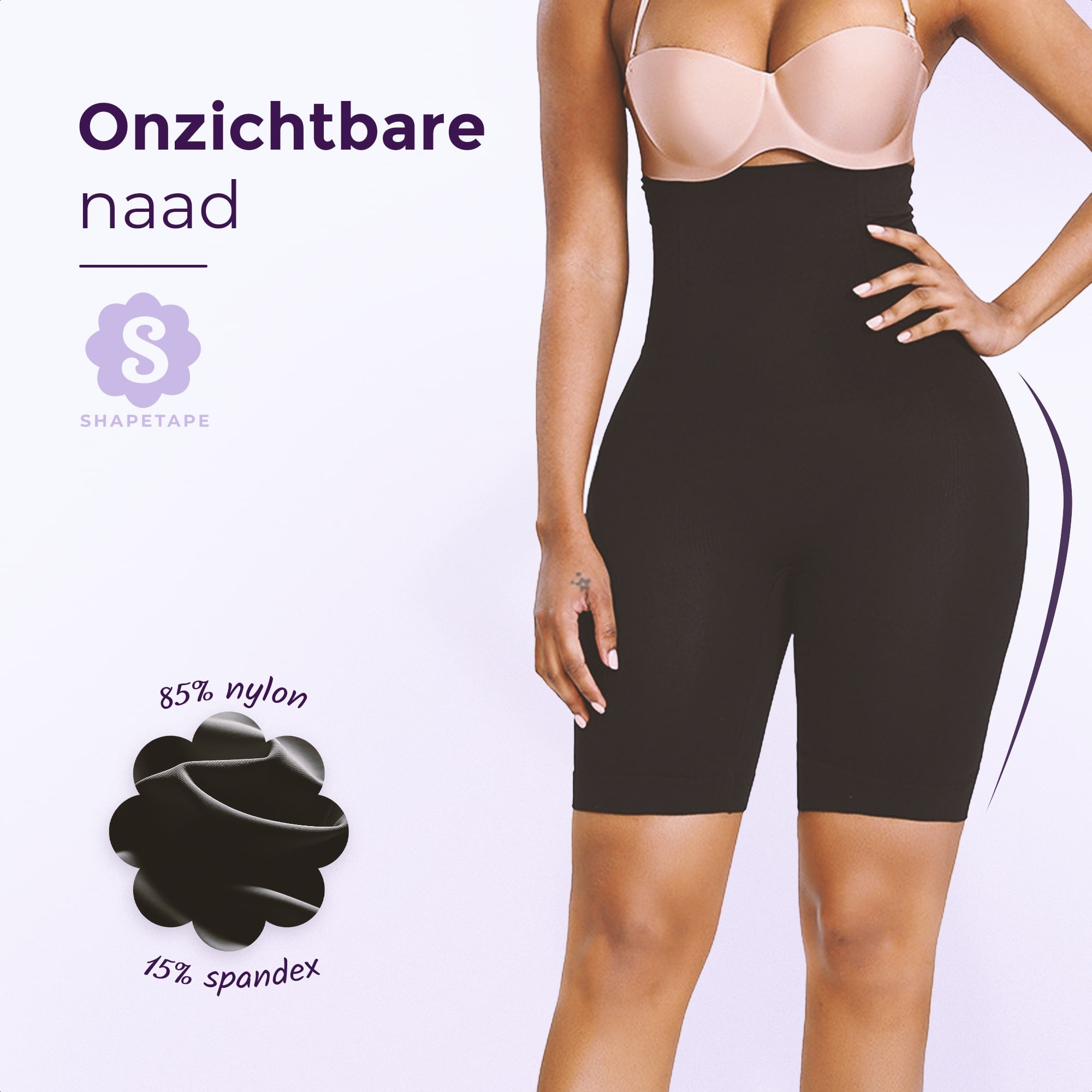 Shapetape – Shorts correctors amb cintura alta, sense costures – Roba interior femenina per a ús diari