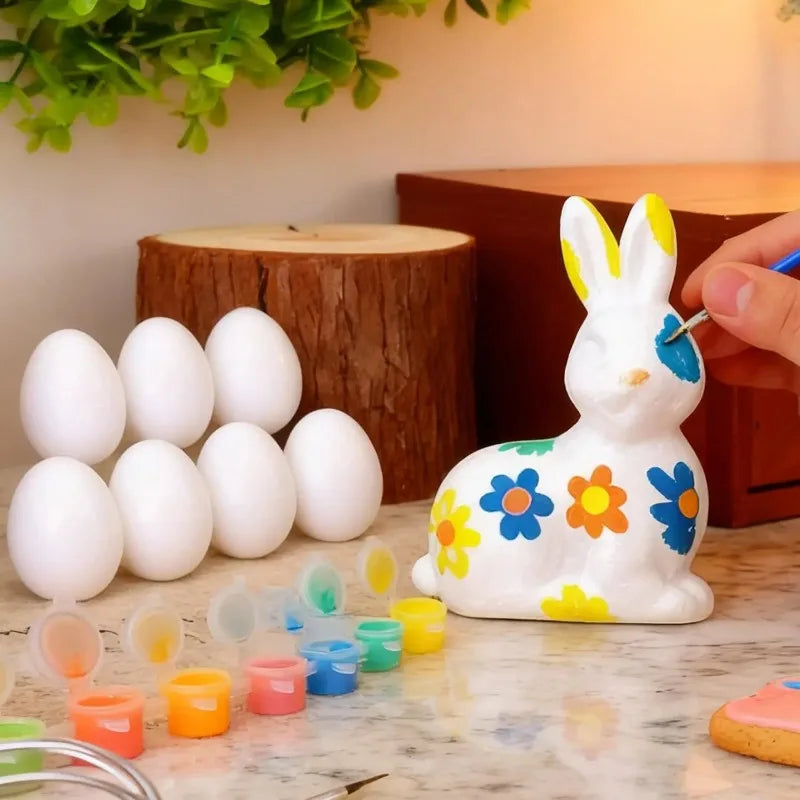 Creatief Schuim Ei-Schilderpakket voor Kinderen met 6 Kleuren Verf 4