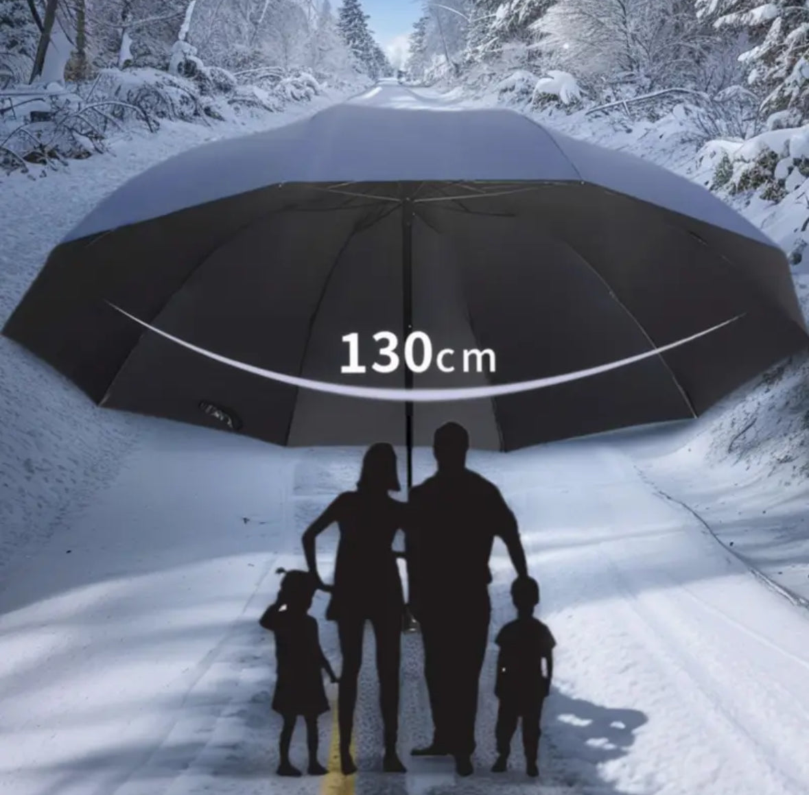 Revalki XXL Knirps 3-Personen Paraplu - 130 cm Spanwijdte, Opvouwbaar, Windbestendig