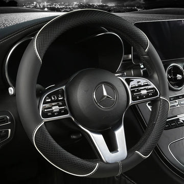 CARLUX – Premium steering wheel cover made of artificial leather with diamond pattern Vestragear