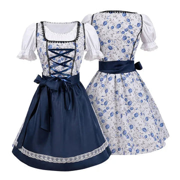 HeimatLiebe – Dames Dirndl van Katoen met Schort – Traditie & Elegantie