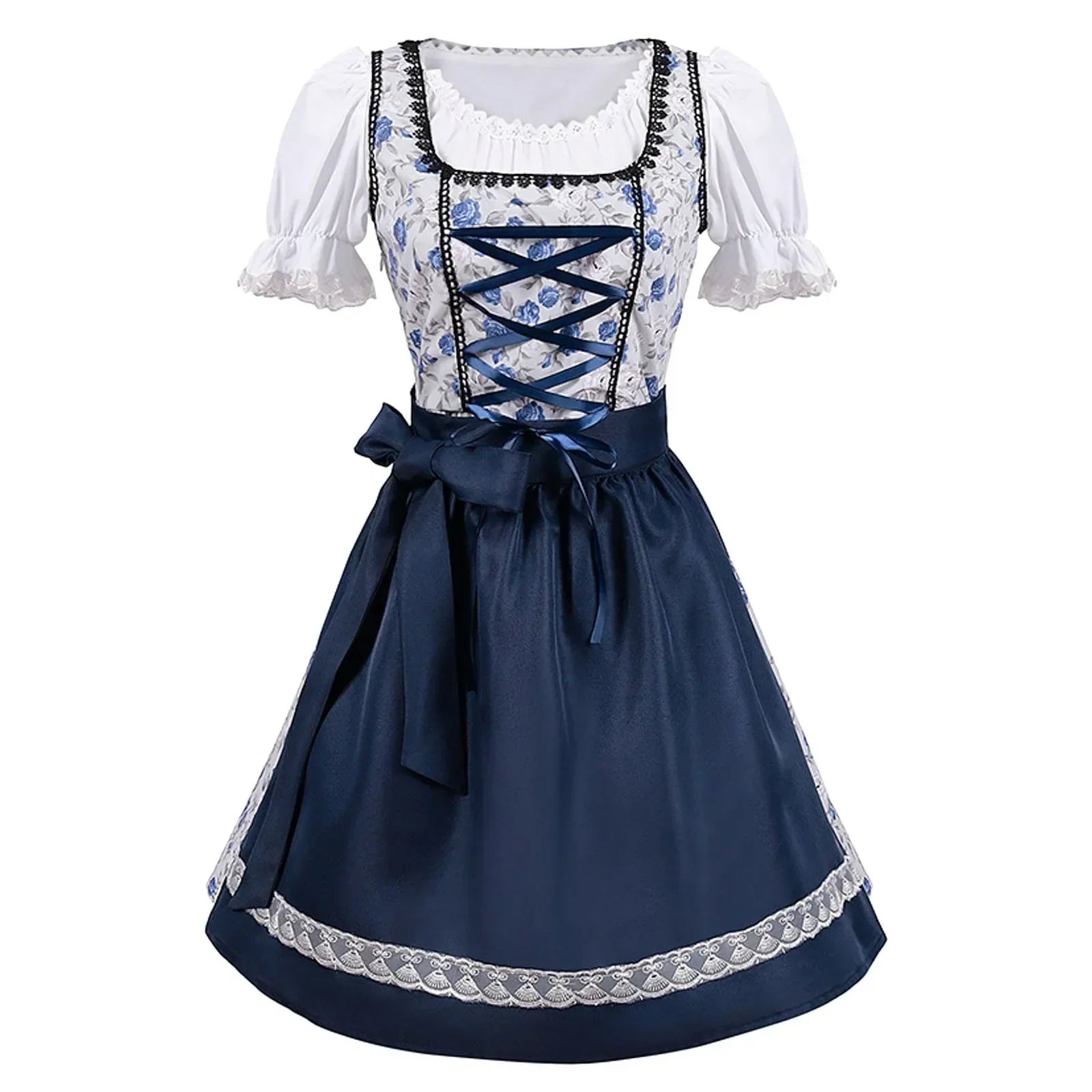 HeimatLiebe – Dames Dirndl van Katoen met Schort – Traditie & Elegantie
