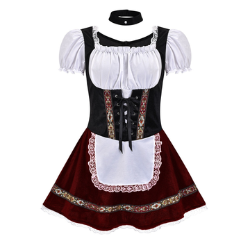 AlpenCharm – Dames Mini-Dirndl van Katoen – Feestelijk & Vrouwelijk