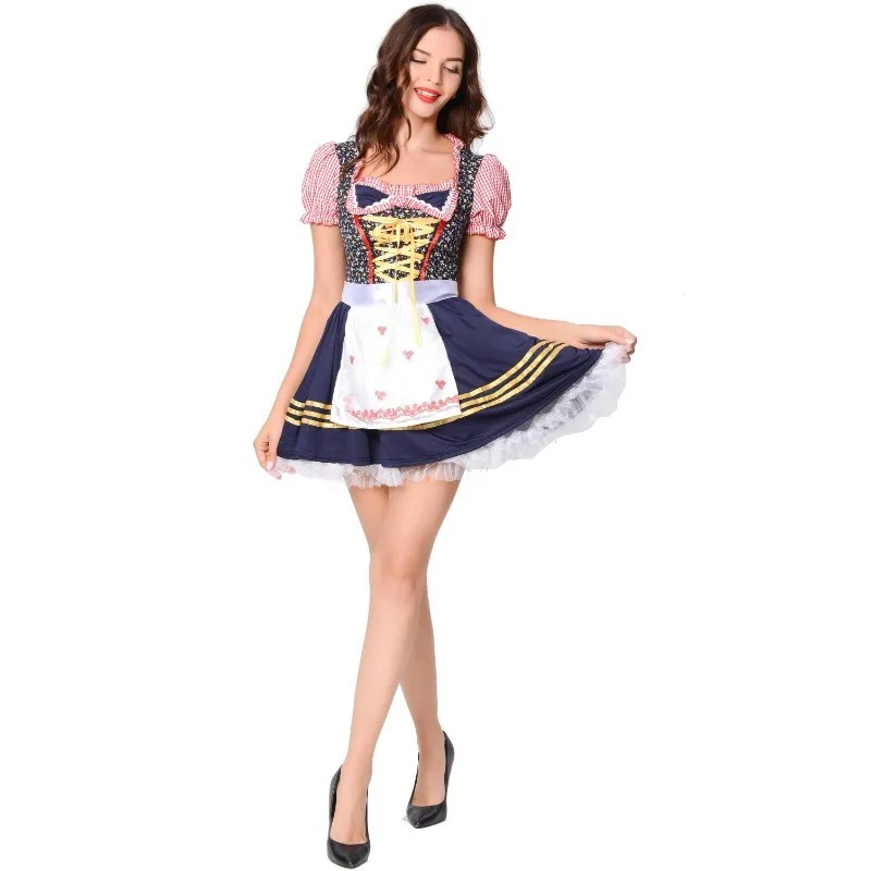 Herzstich – Dames Mini-Dirndl – Katoen, comfortabel & Oktoberfest-ready