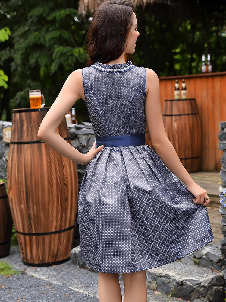 AlpenLust – Dames Mini Jurk in Moderne Trachtenstijl – Voor Oktoberfest & Feesten