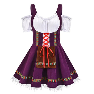 AlpenHerz – Dames Mini-Dirndl met Sierdetails – Klederdracht in Moderne Vorm