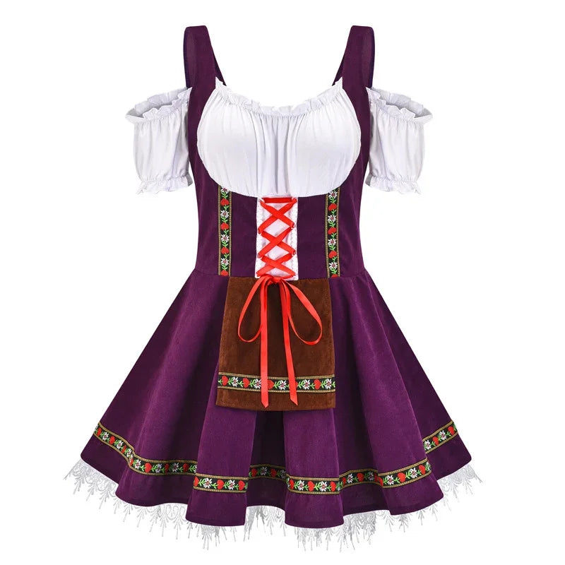 AlpenHerz – Dames Mini-Dirndl met Sierdetails – Klederdracht in Moderne Vorm