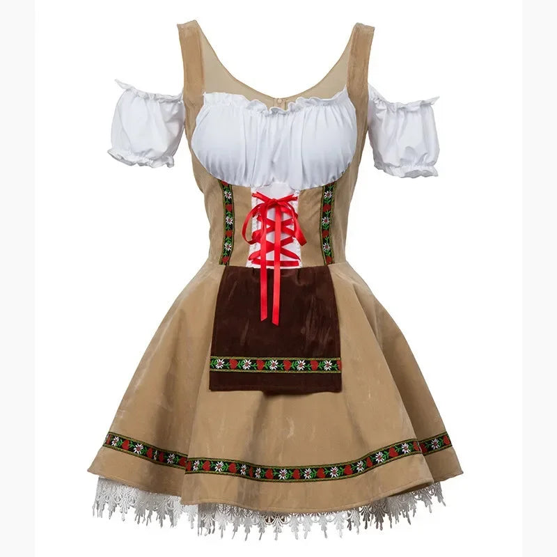 AlpenHerz – Dames Mini-Dirndl met Sierdetails – Klederdracht in Moderne Vorm