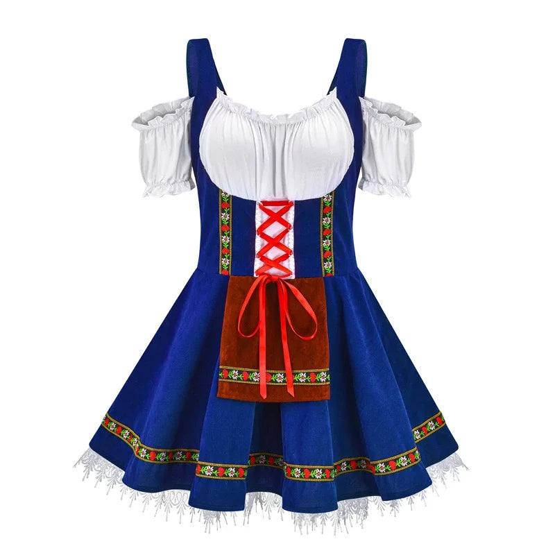 AlpenHerz – Dames Mini-Dirndl met Sierdetails – Klederdracht in Moderne Vorm