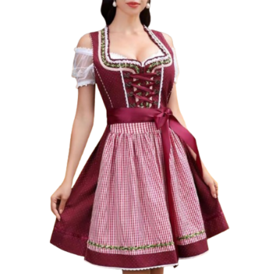 AlpenBrise – Dames Dirndl van Polyester, Elegant – Voor Oktoberfest & Bruiloft