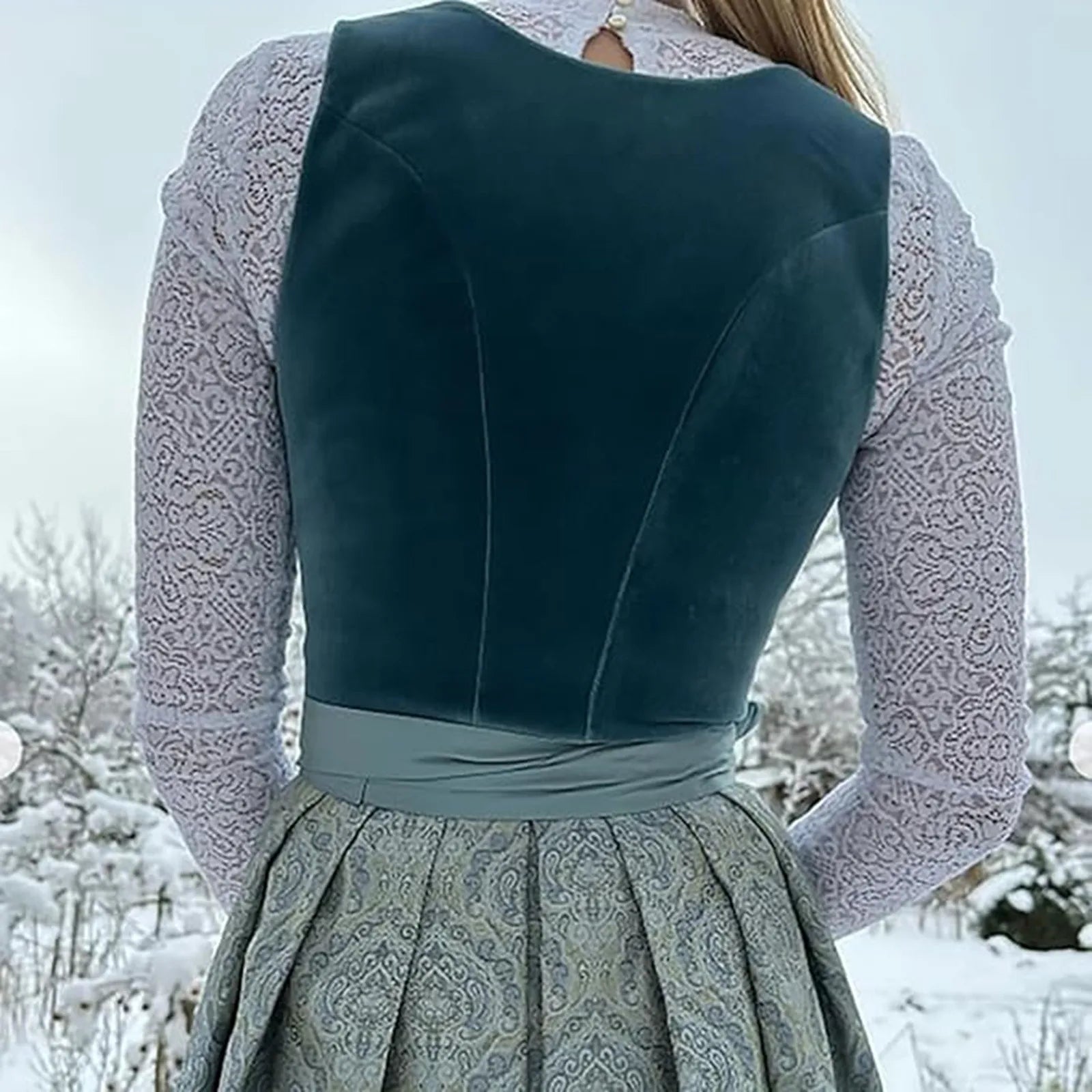 Bergpoesie – Dames Dirndl in Vintage Stijl – Hoogwaardige Stof voor Oktoberfest