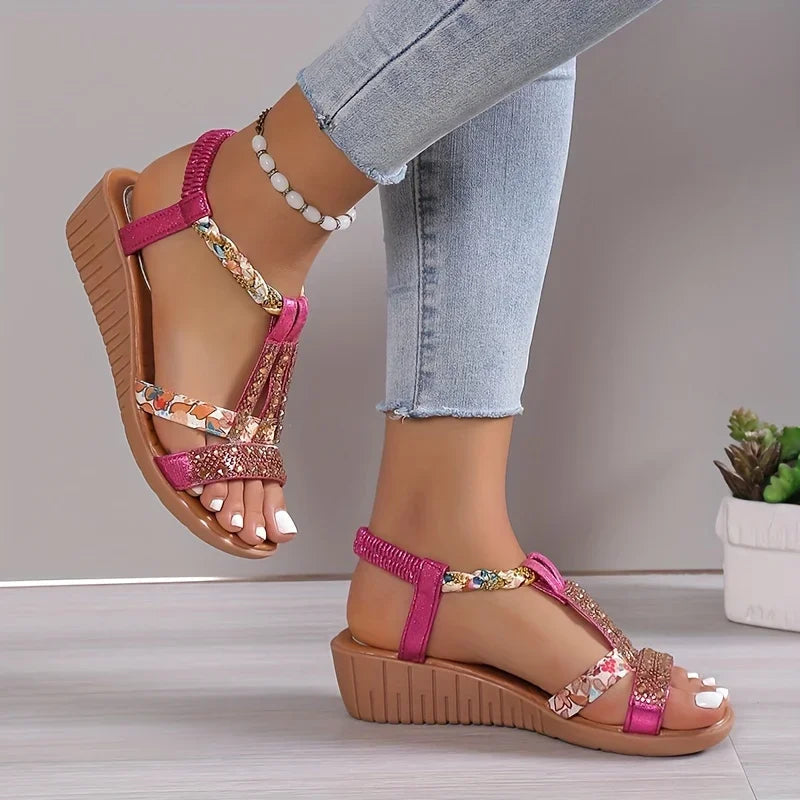 Dames Sandalen met Hak - Orthopedische Sleehak met Zachte Zool voor Comfort 1
