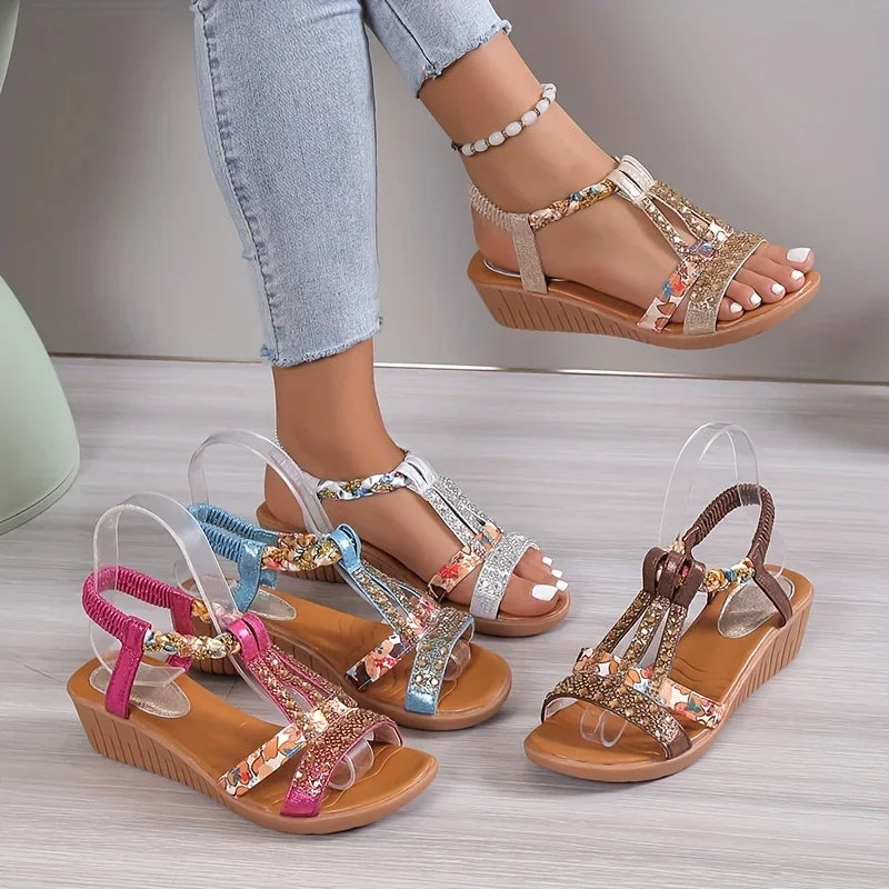 Dames Sandalen met Hak - Orthopedische Sleehak met Zachte Zool voor Comfort 4