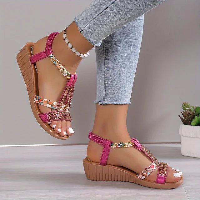 Dames Sandalen met Hak - Orthopedische Sleehak met Zachte Zool voor Comfort 8