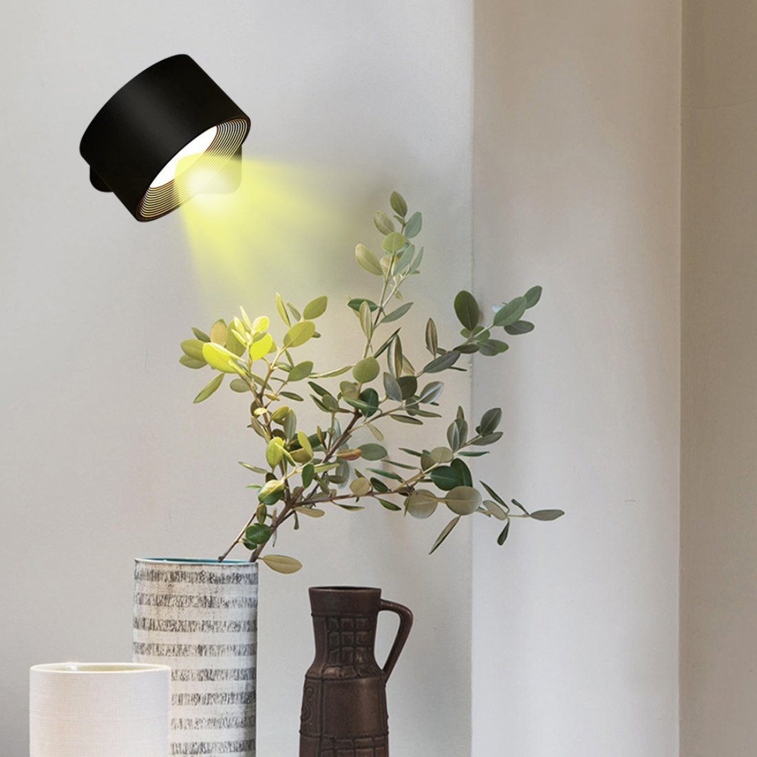 Revalki Glow360 Draadloze Oplaadbare 360° Wandlamp voor Moeiteloze Sfeerverlichting