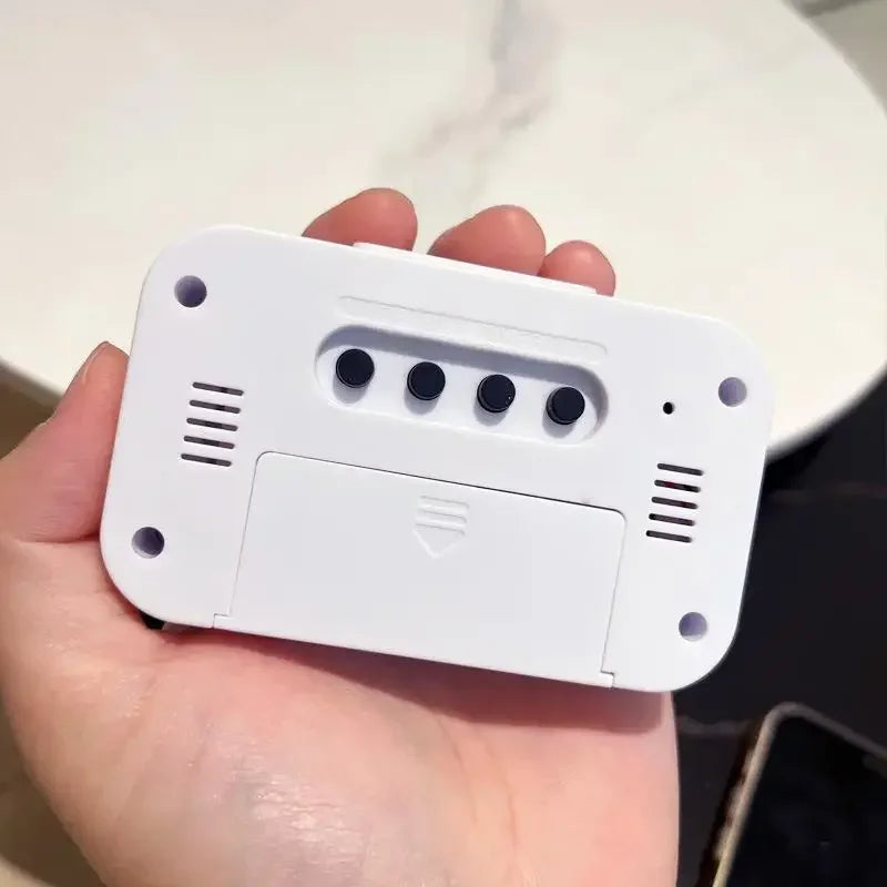 Timalux – Reloj despertador LED digital con función de repetición y temperatura – dormitorio y escritorio