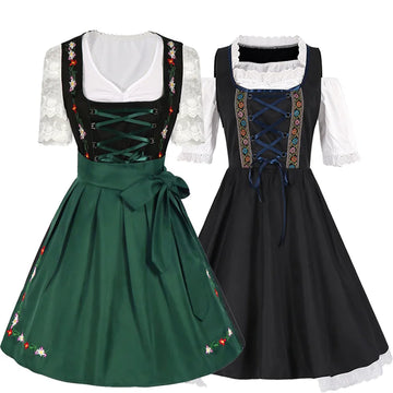 BavariaStyle – Dirndlkleid mit Schürze & Spitze – Wiesn-Look für Damen  
