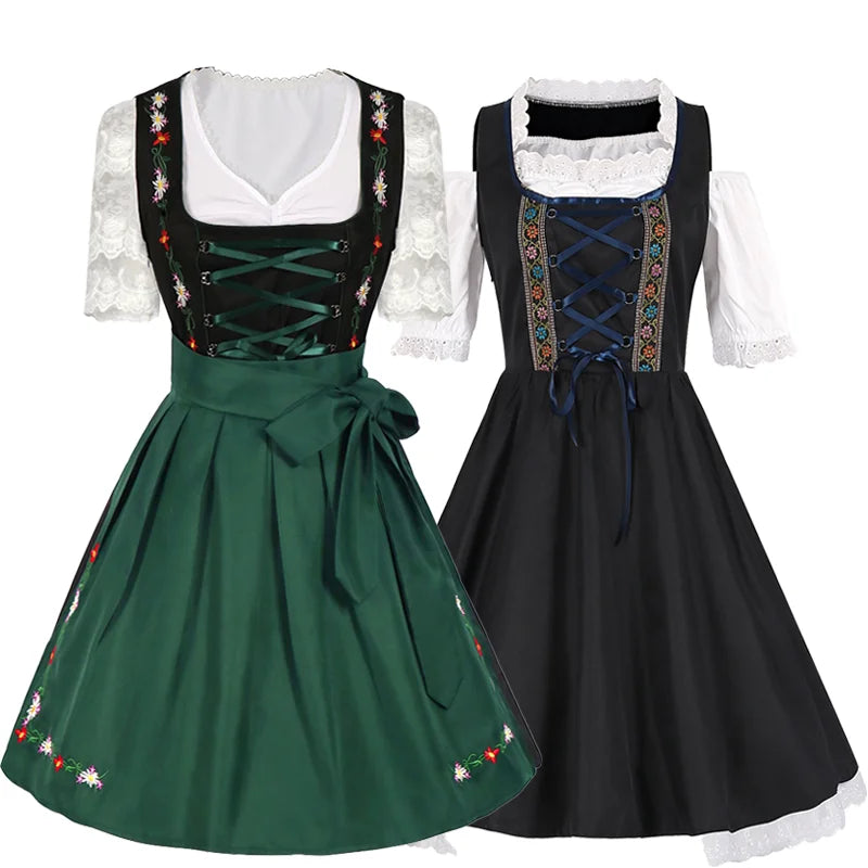 BavariaStyle – Dirndlkleid mit Schürze & Spitze – Wiesn-Look für Damen  