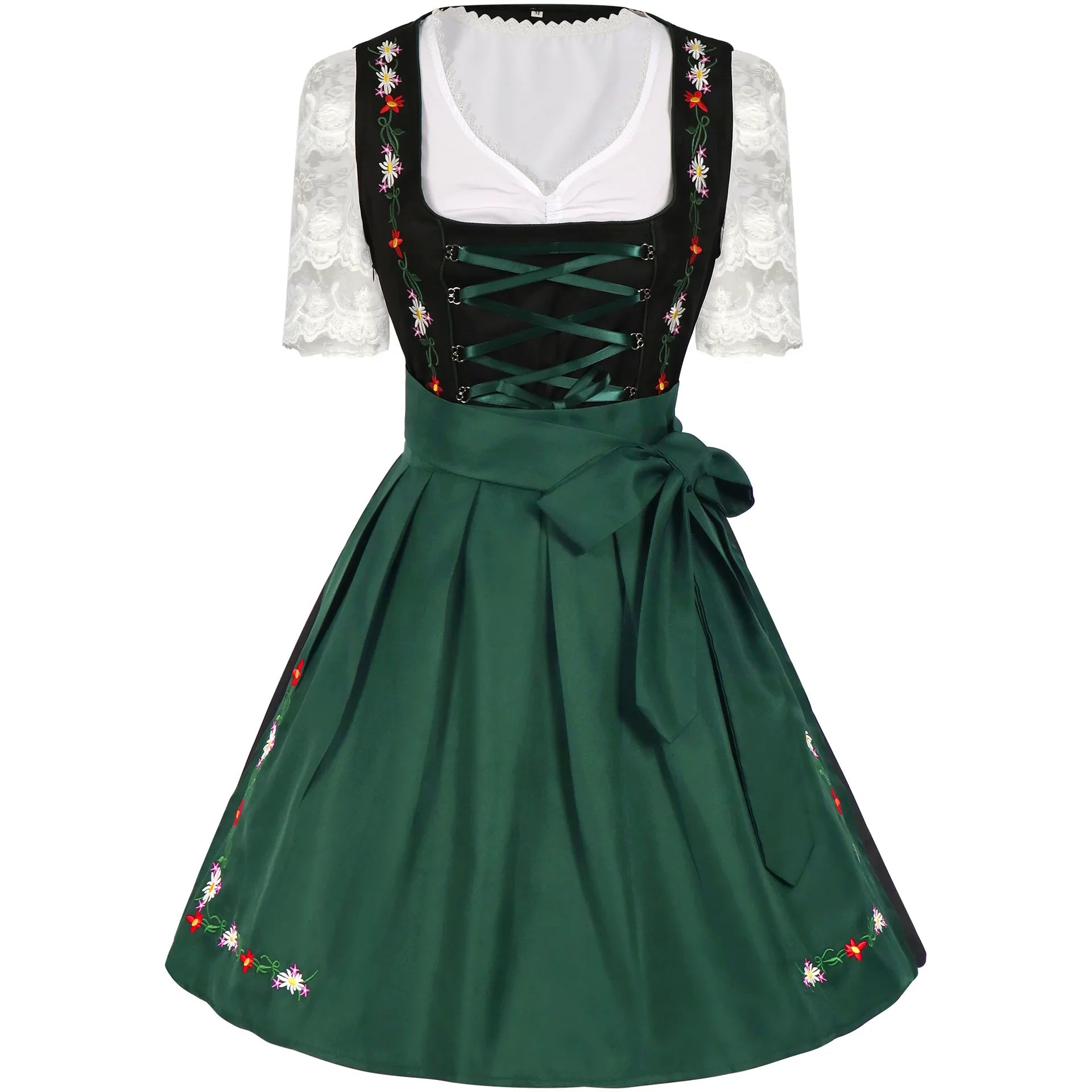 BavariaStyle – Dirndlkleid mit Schürze & Spitze – Wiesn-Look für Damen  
