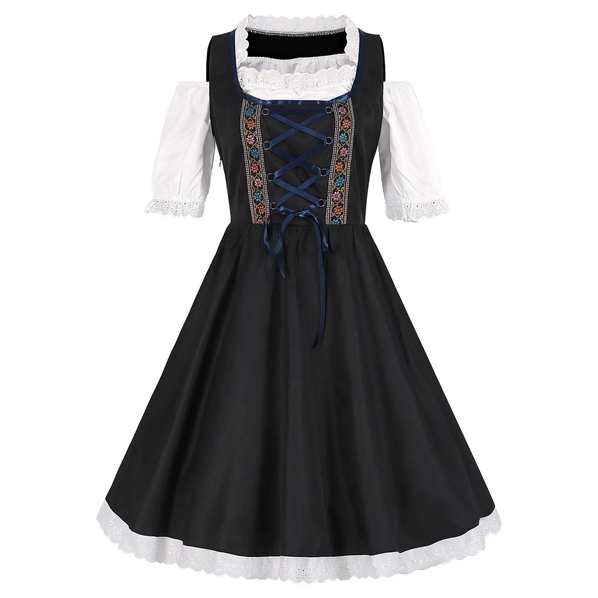 BavariaStyle – Dirndlkleid mit Schürze & Spitze – Wiesn-Look für Damen  