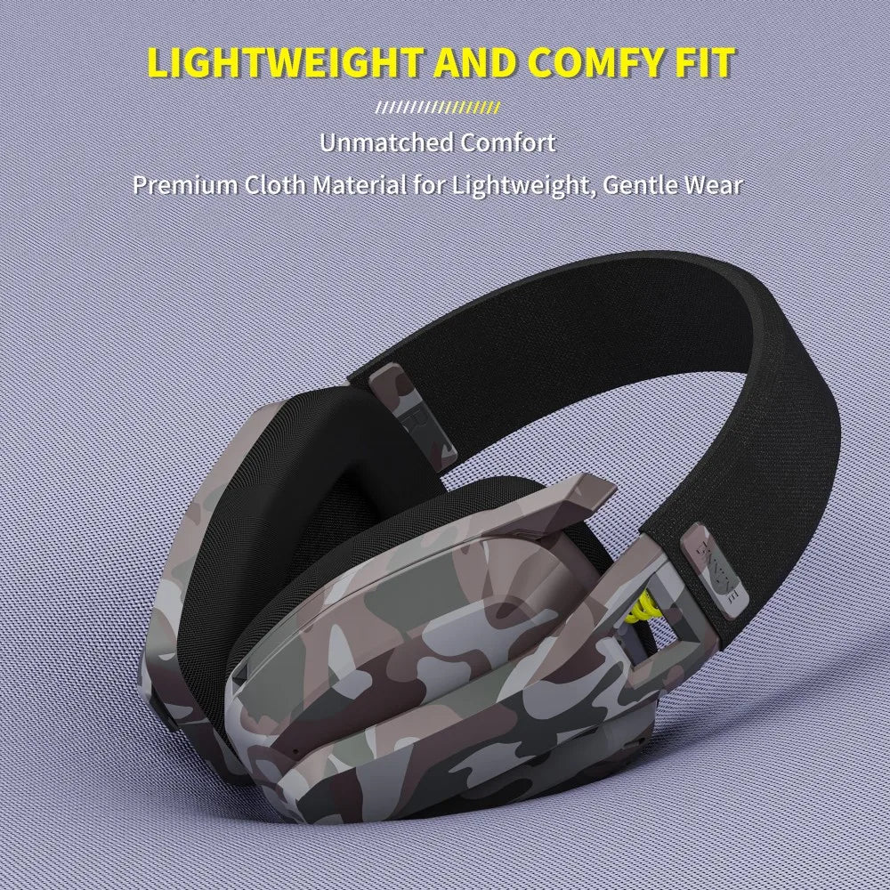 Binnune – Auriculares de xogo sen fíos 2.4GHz e BT – PS5, PS4 e PC