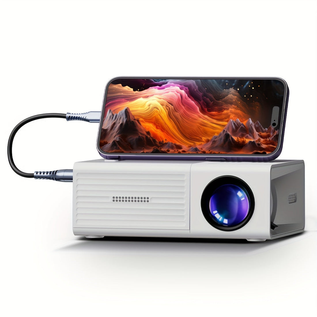 Draagbare Mini LED-projector met HDMI en USB, voor Films en Presentaties 0
